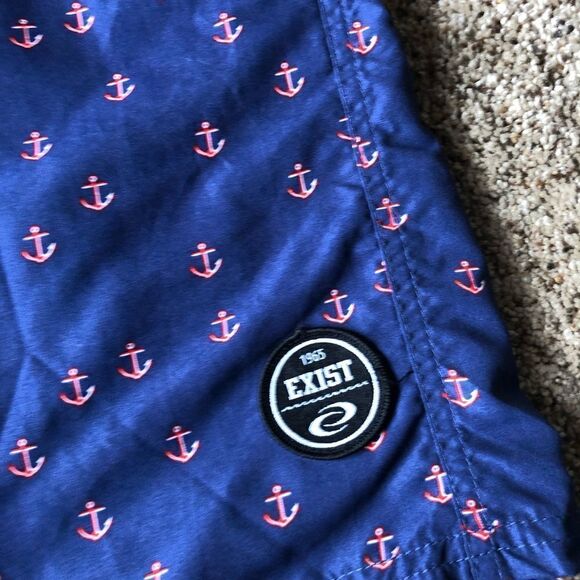 Exist Swim Men’s Navy Anchor Print Swim Trunks Size 3XL - Picture 4 of 8